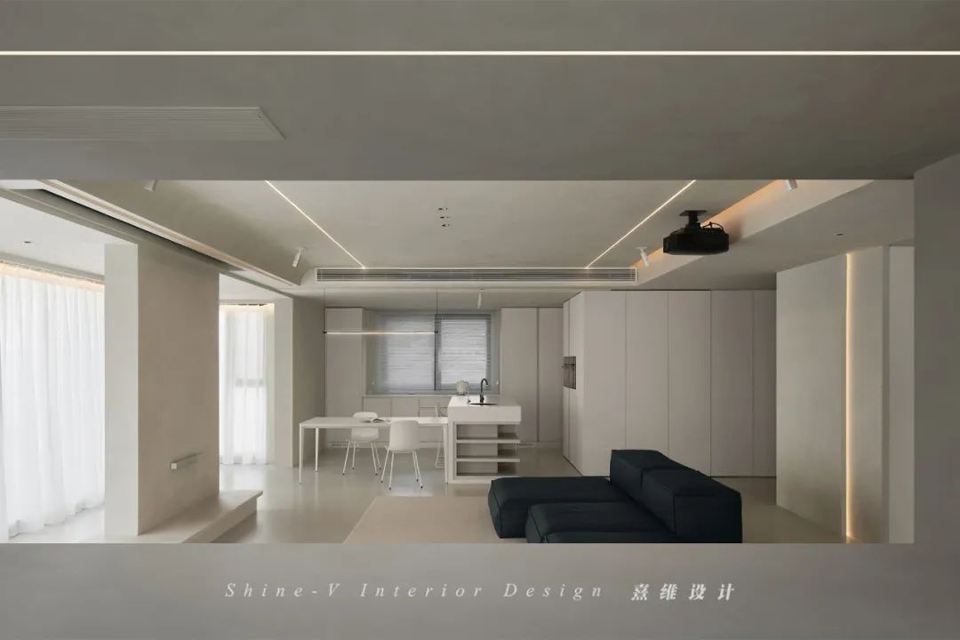 《疏逸》230㎡奶油感磐多魔，空间打开、光影纵横，自在气息满屋穿梭 | 熹维设计设计案例