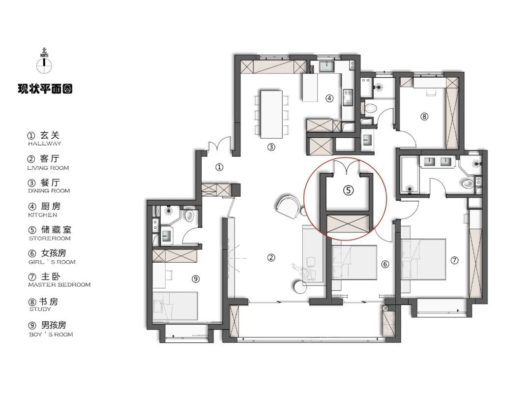 北岩设计 | 180m²意式极简公寓设计案例