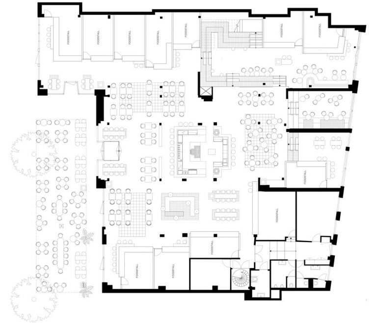 Studio Modijefsky | “Foodhallen美食广场”酒吧餐厅设计案例