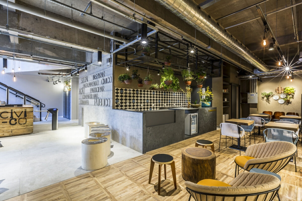 Civi-co Coworking Offices – São Paulo 工业风办公室设计案例