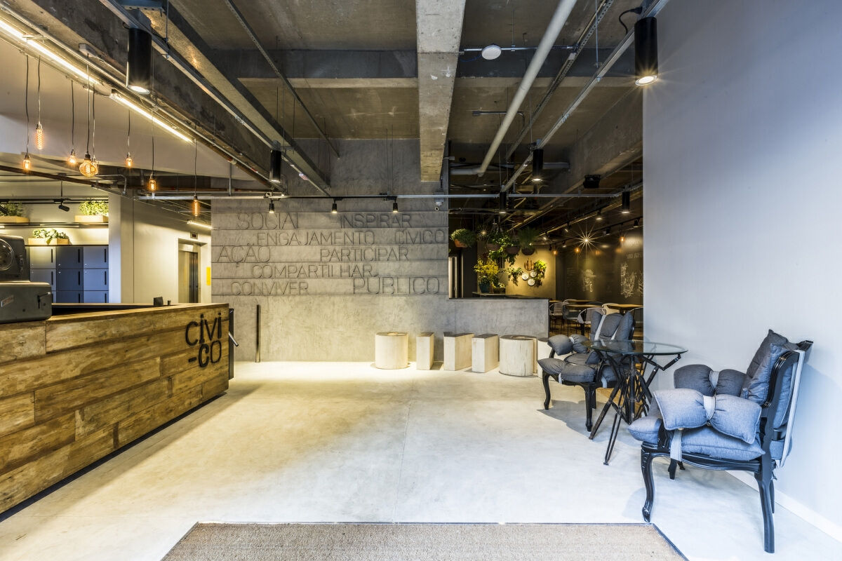 Civi-co Coworking Offices – São Paulo 工业风办公室设计案例