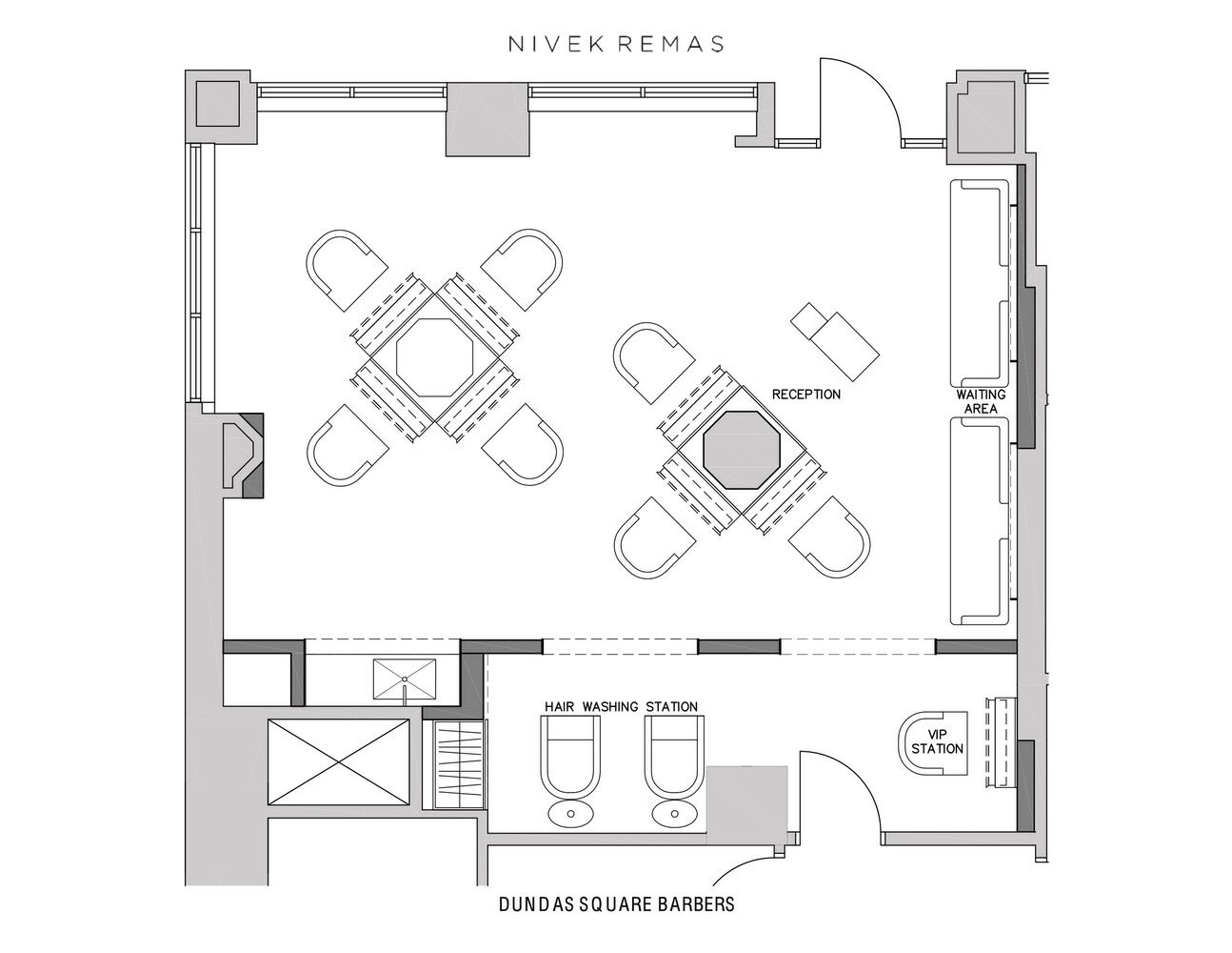 79㎡金属感理发店 | NIVEK REMAS设计案例