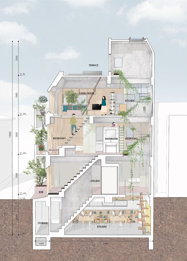 独特的日式独栋别墅 小空间的利用 House in Myougadani设计案例