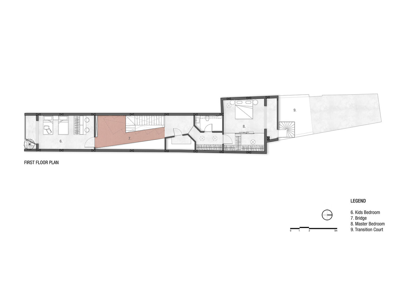 红砖编织出来的公寓 The Linear House设计案例
