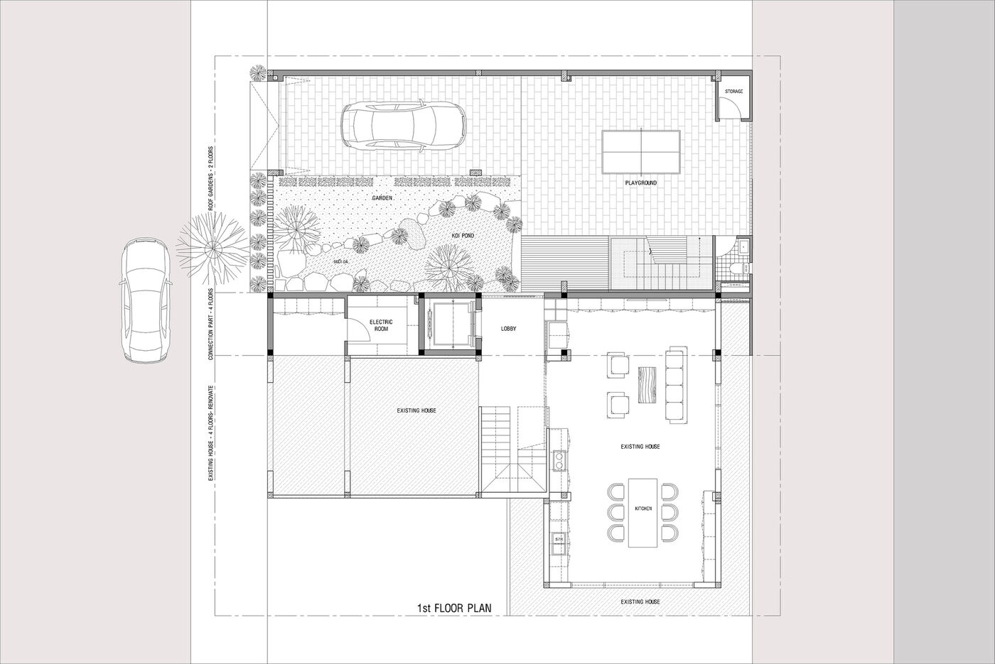 豪宅设计：Roof Gardens 环境、自然和人之间和谐的背景设计案例