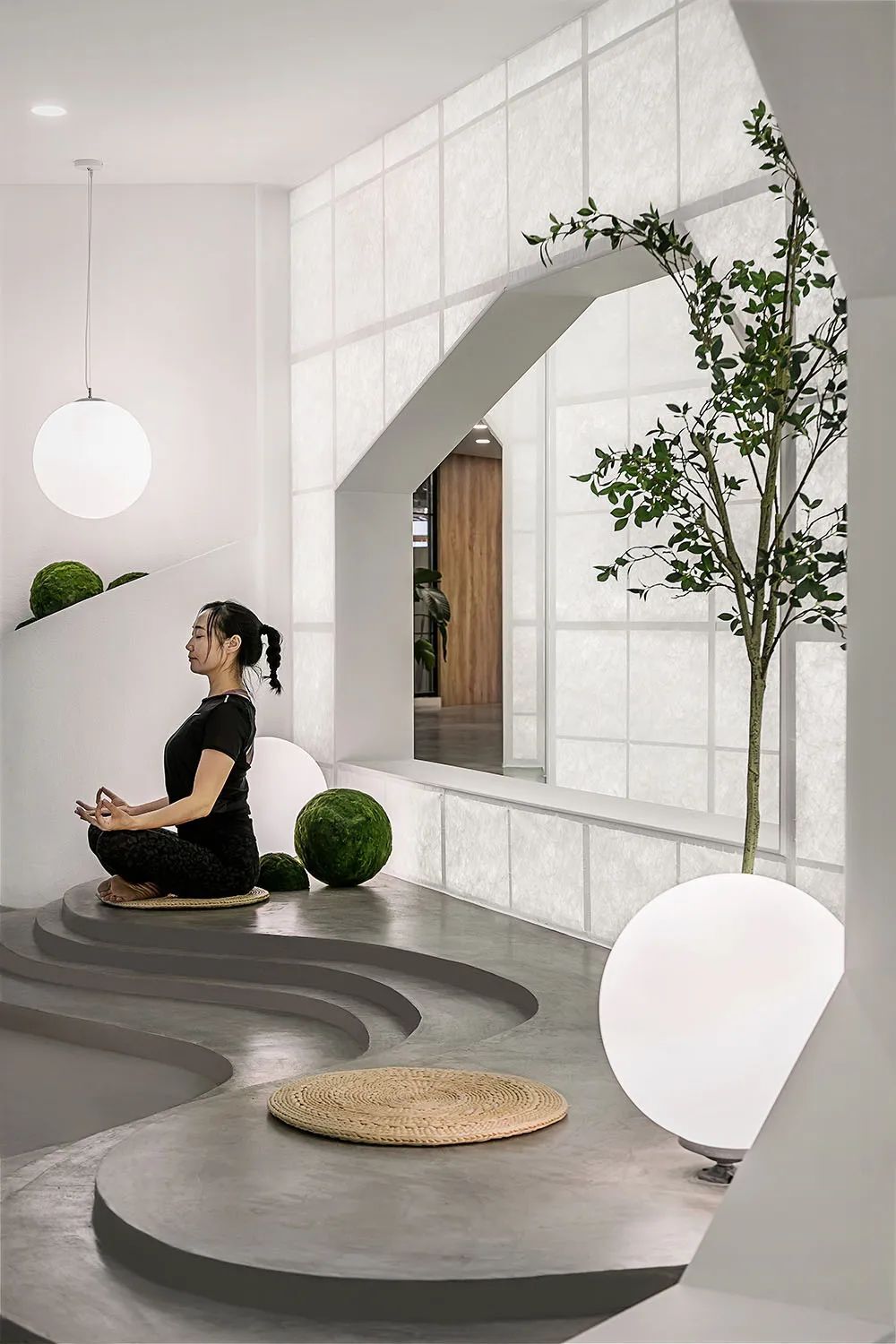常熟瑜伽馆：一次在高层写字楼的“造园”实验 | 夏天设计工作室 设计案例