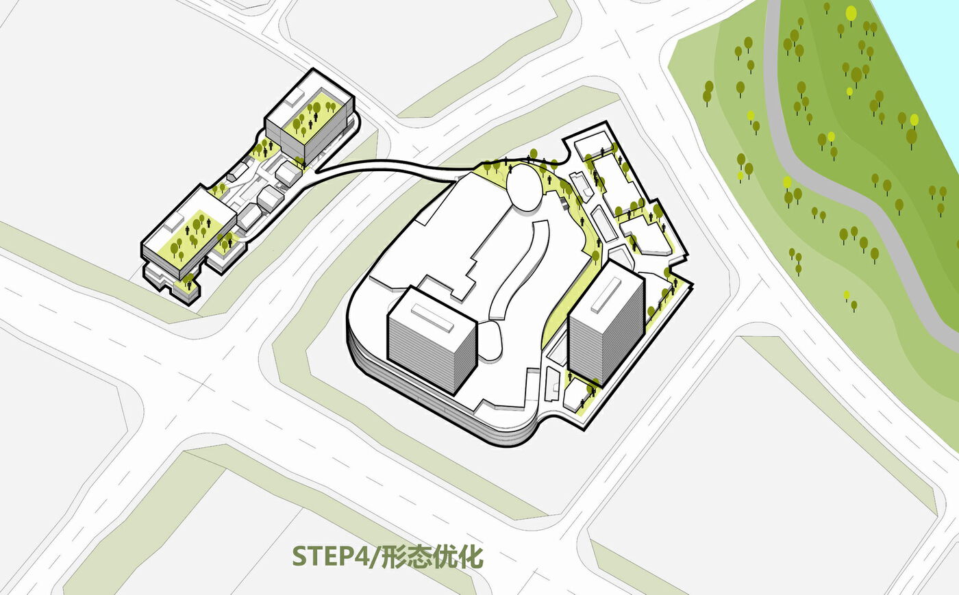 简和建筑丨山水之城·泰汶城市广场设计案例
