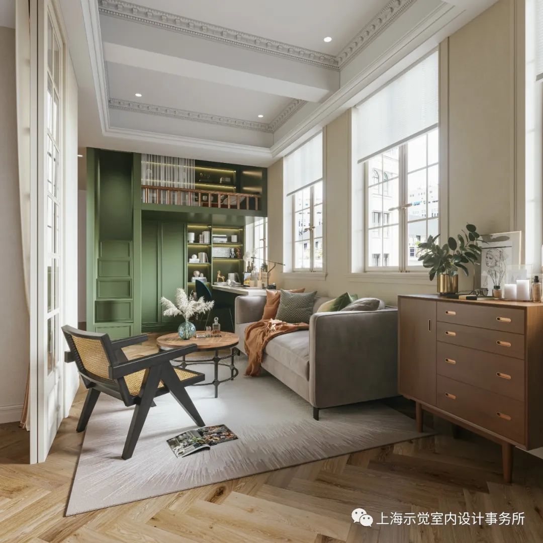 示觉设计|藏在外滩历史保护建筑内的复古法式住宅设计案例