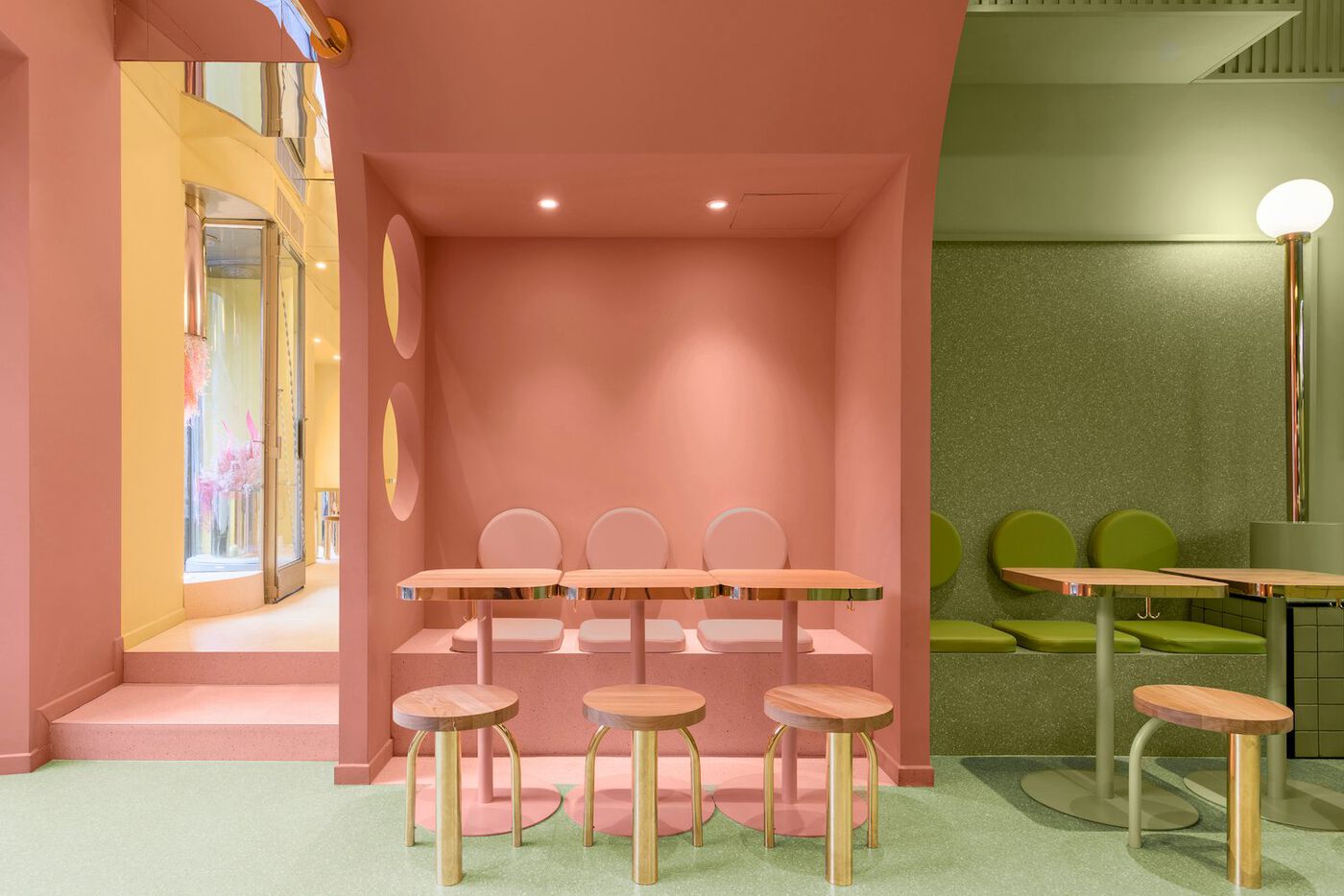 ins风撞色快餐店设计案例