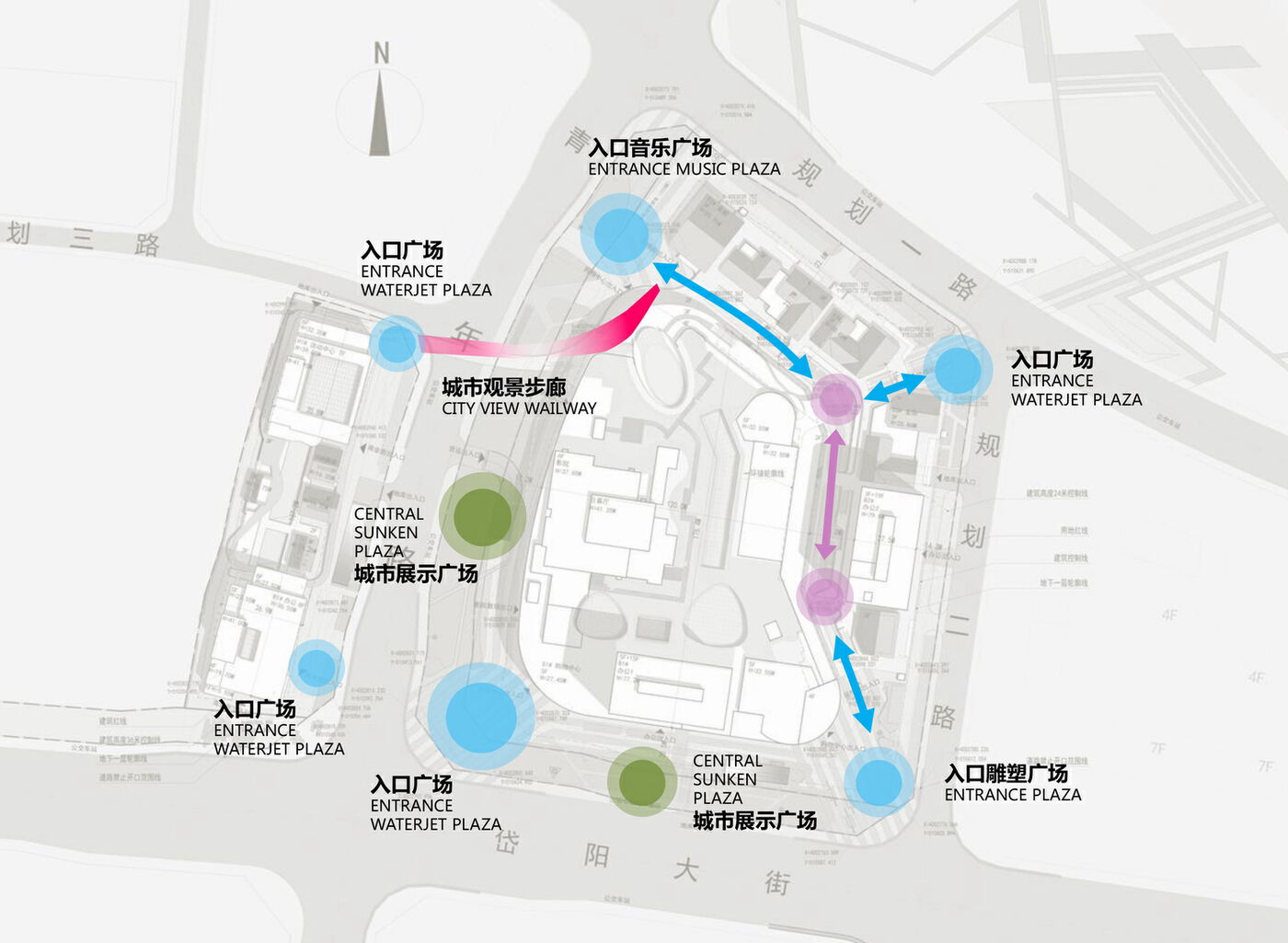简和建筑丨山水之城·泰汶城市广场设计案例