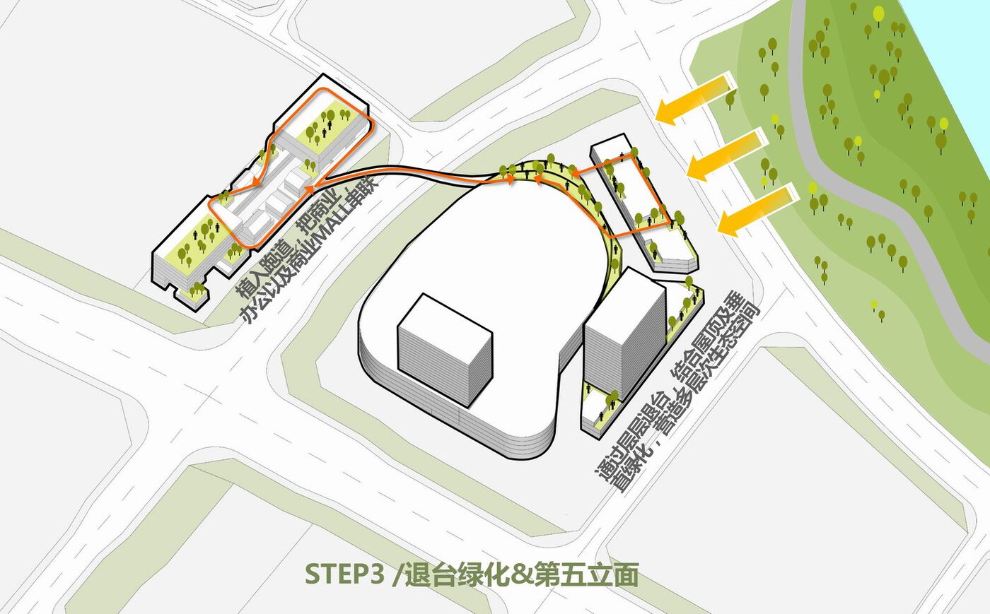 简和建筑丨山水之城·泰汶城市广场设计案例