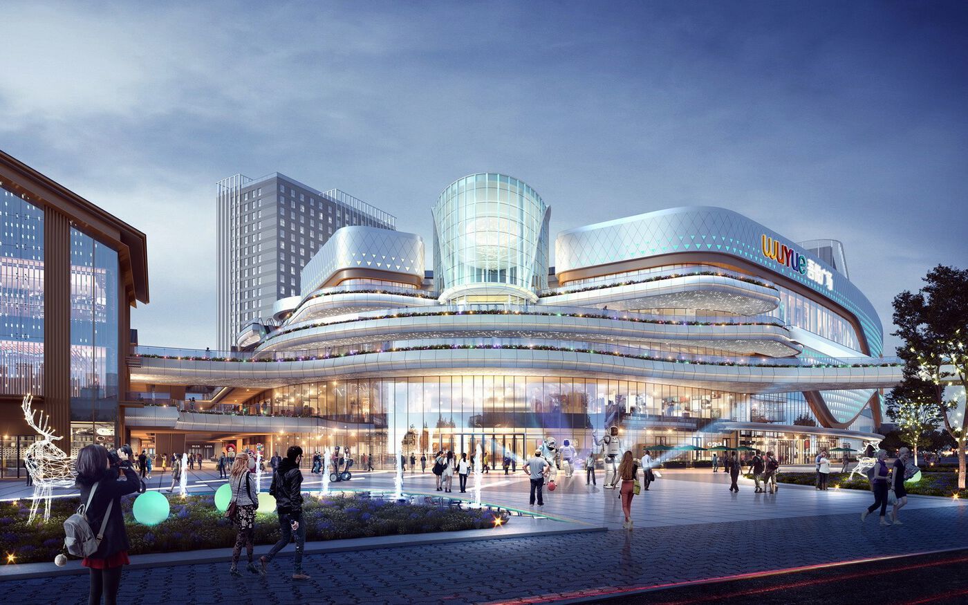 简和建筑丨山水之城·泰汶城市广场设计案例