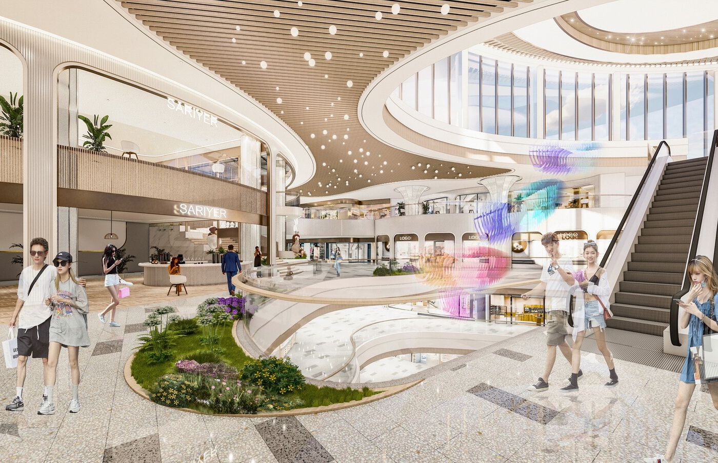 简和建筑丨山水之城·泰汶城市广场设计案例