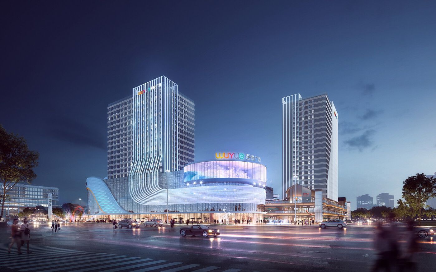 简和建筑丨山水之城·泰汶城市广场设计案例