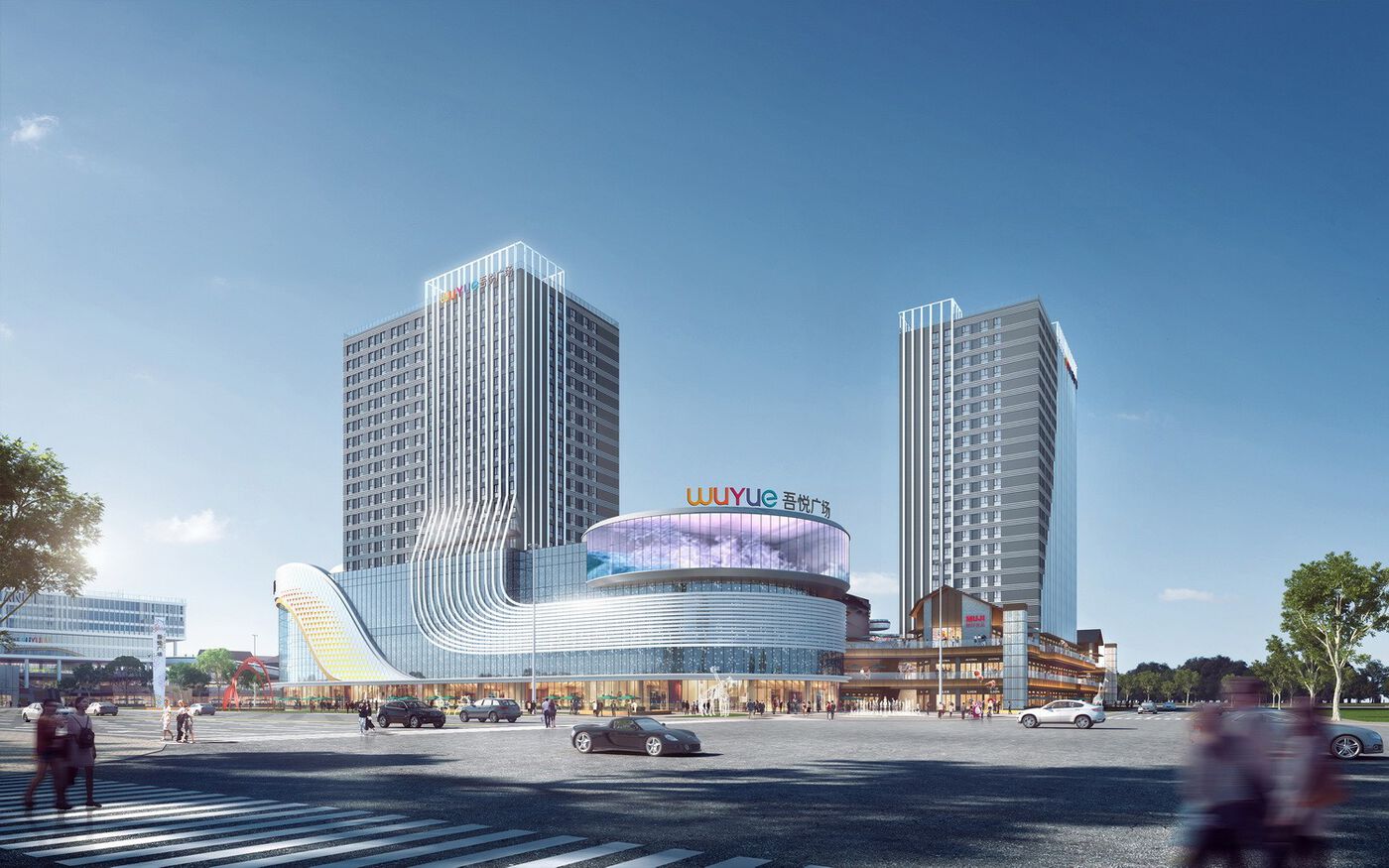 简和建筑丨山水之城·泰汶城市广场设计案例