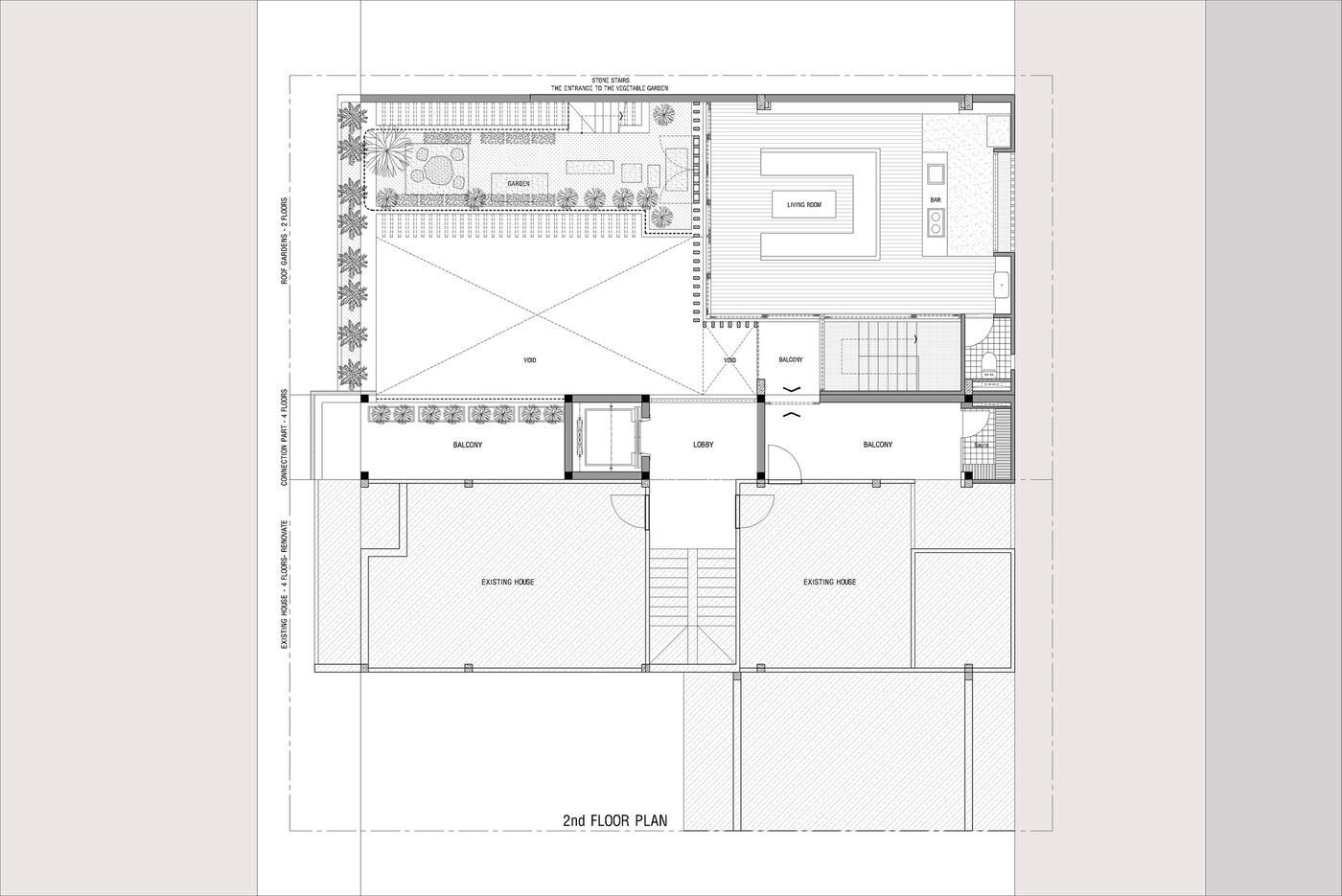 豪宅设计：Roof Gardens 环境、自然和人之间和谐的背景设计案例