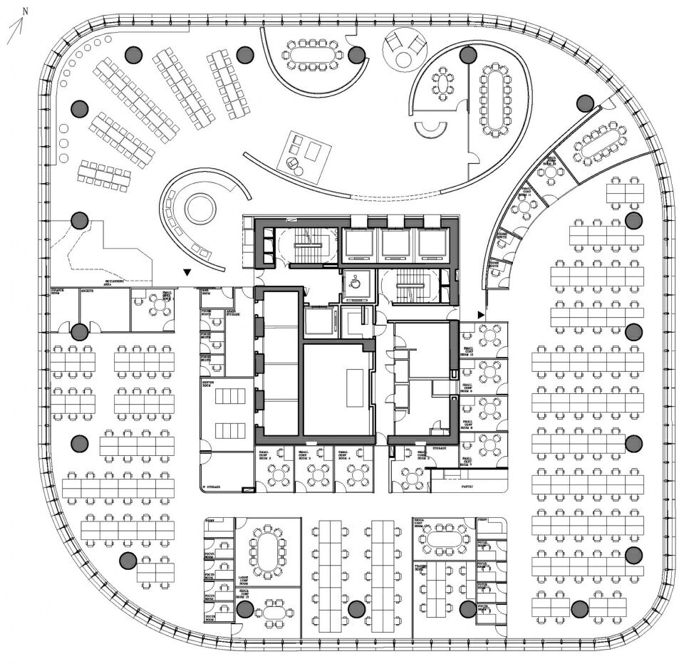 资产管理公司，回旋的光栅 | 合尘建筑设计案例