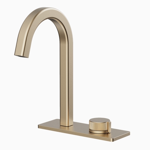 Countertop-Mounted 2-Hole Vanity Sink Faucet