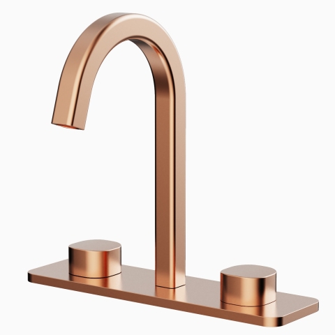 Countertop-Mounted 3-Hole Vanity Sink Faucet