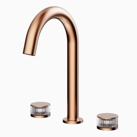 Countertop-Mounted 3-Hole Vanity Sink Faucet