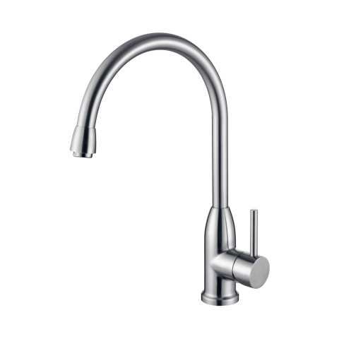 Single-Hole Kitchen Faucet with Hot and Cold Water