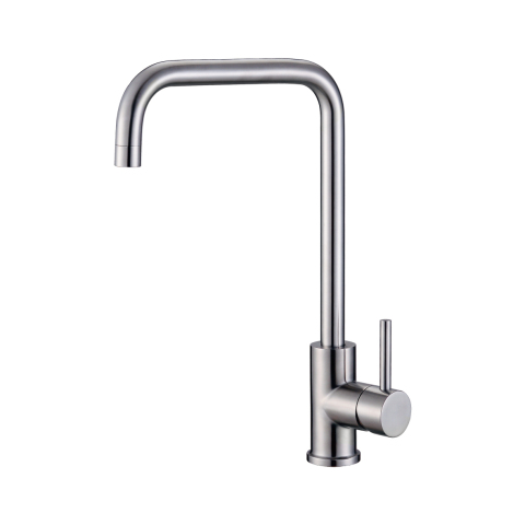 Single-Hole Kitchen Faucet with Hot and Cold Water