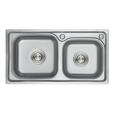 304 Stainless Steel Stretched Double Sink