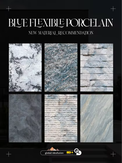 Blue Flexible Porcelain